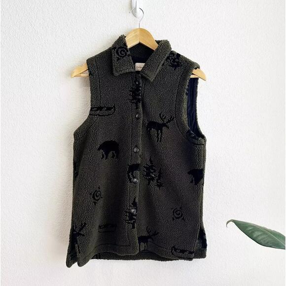 Sweet Jessie Womens Teddy Fleece Button Vest Medium? Outdoors Camping Novelty - Picture 1 of 7